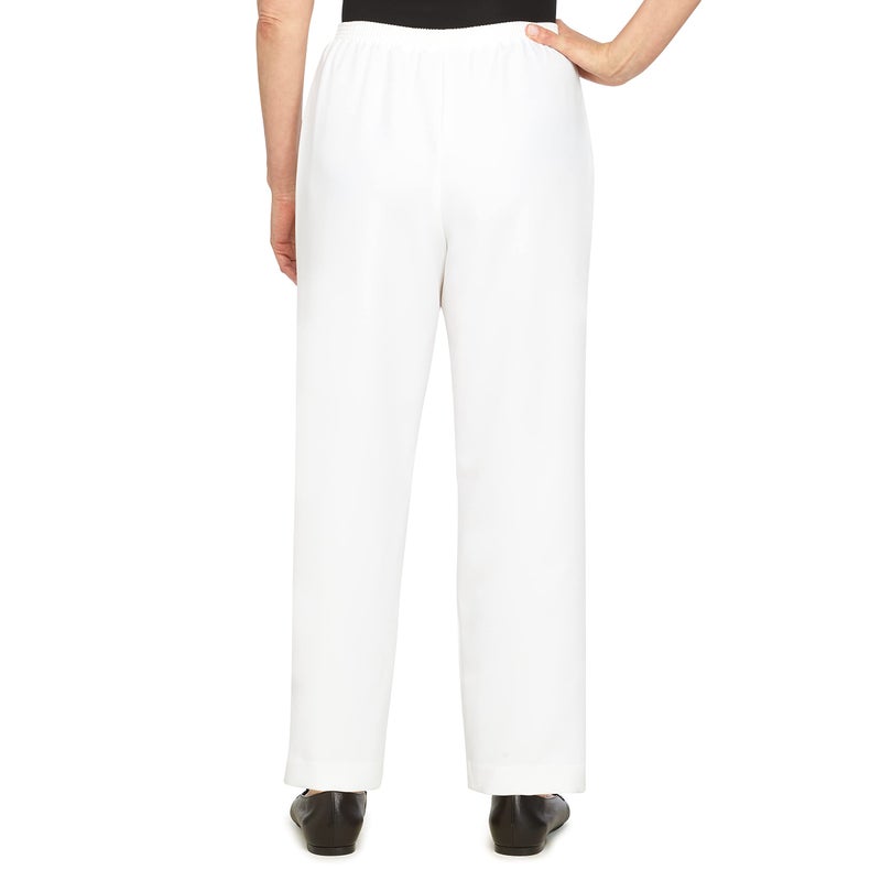 Alfred Dunner womens Plus Size Poly Proportioned Medium pants, White, 20 US - Image 2